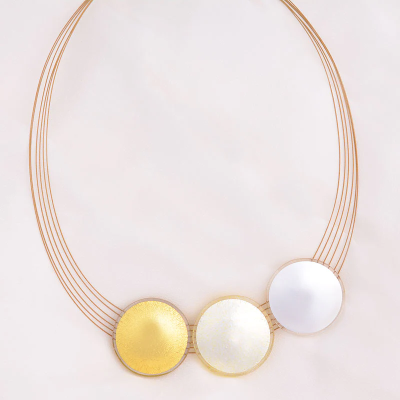 Sun Gold & Silver Necklace (3 suns)
