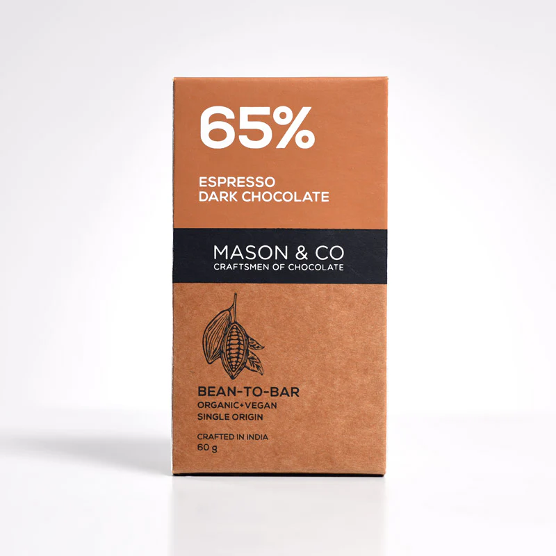 65% Espresso Dark Vegan Chocolate Bar  - (Set of 3) - Image 3