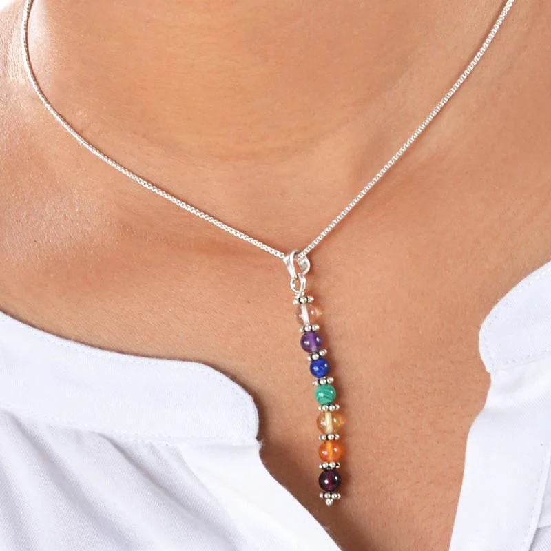 7 Chakra Silver Pendant - Image 2