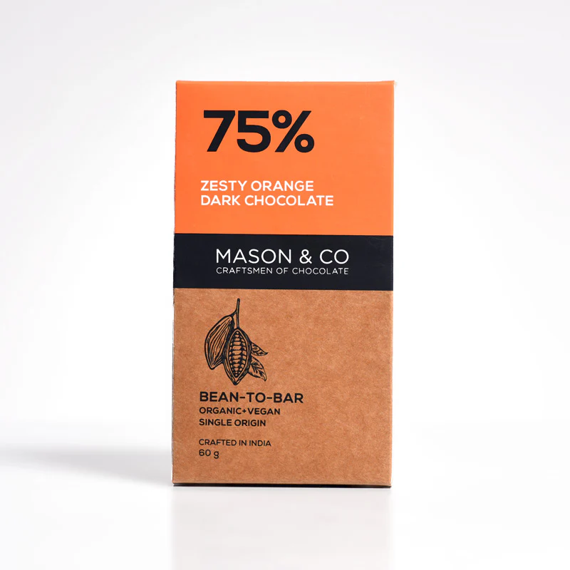 75% Zesty Orange Dark Vegan Chocolate Bar - (Set of 3) - Image 3