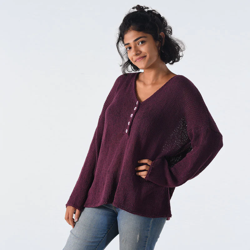Alana Organic Cotton Hand Knit Jumper - Image 4