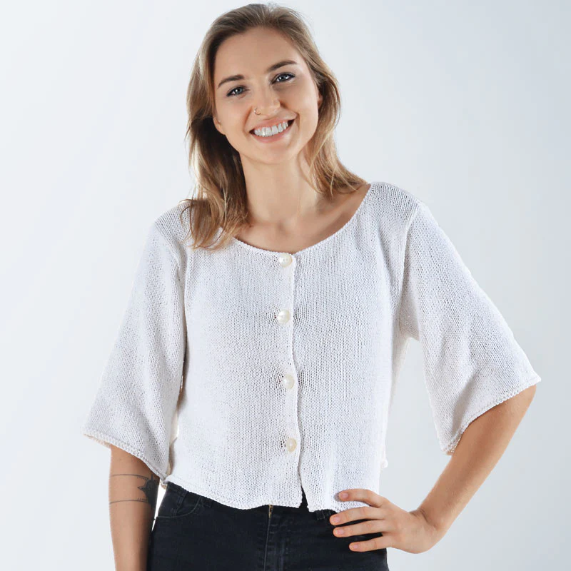 Asia Organic Cotton Hand Knit Jacket