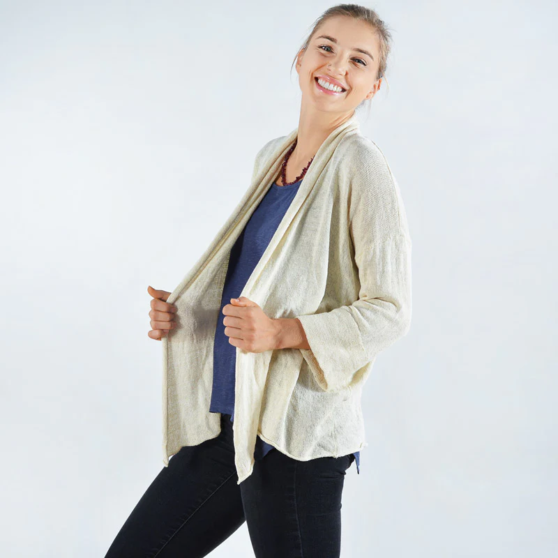 Atom Long Silk Cardigan - Image 3