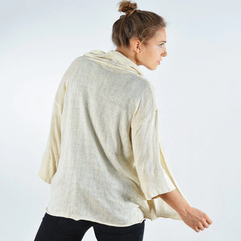 Atom Long Silk Cardigan - Image 4