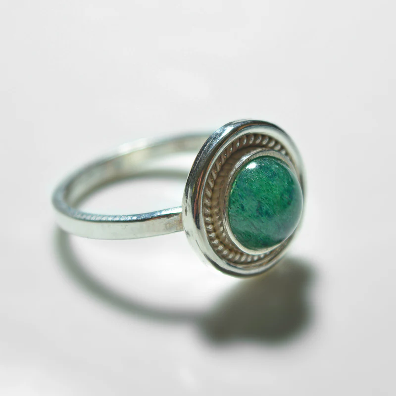 Big Silver Gemstone Ring - Image 10