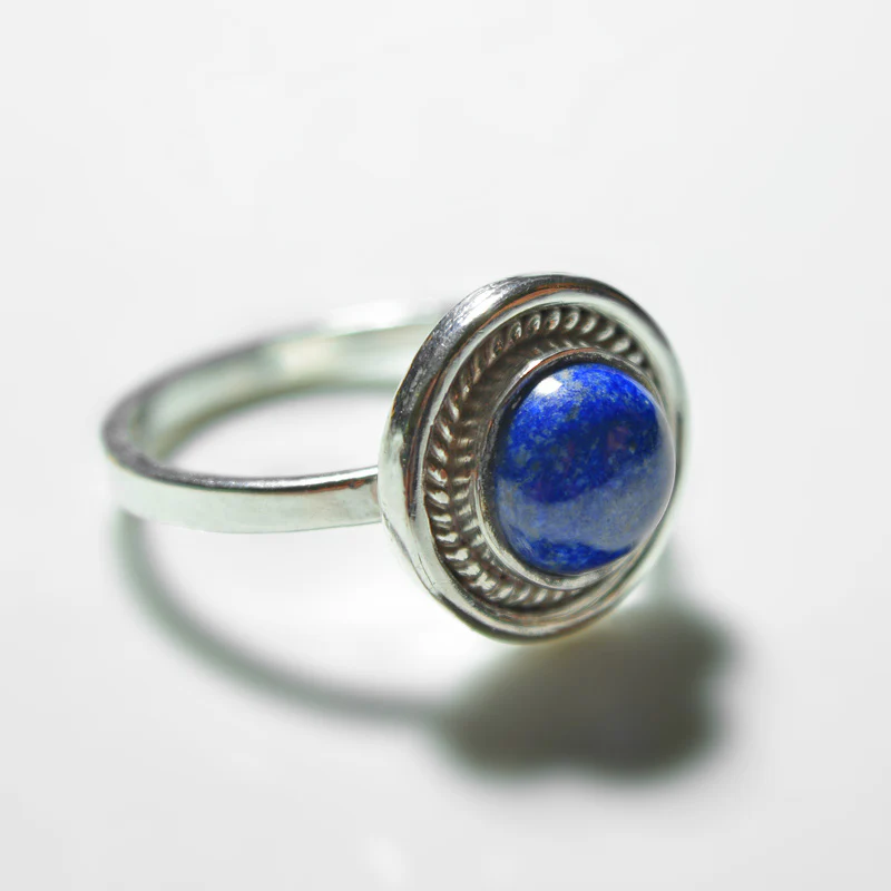 Big Silver Gemstone Ring - Image 11