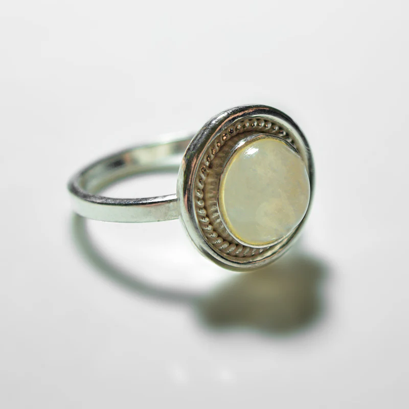 Big Silver Gemstone Ring - Image 12