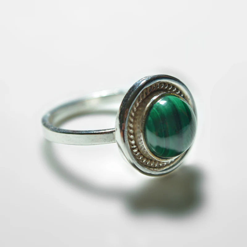 Big Silver Gemstone Ring - Image 13