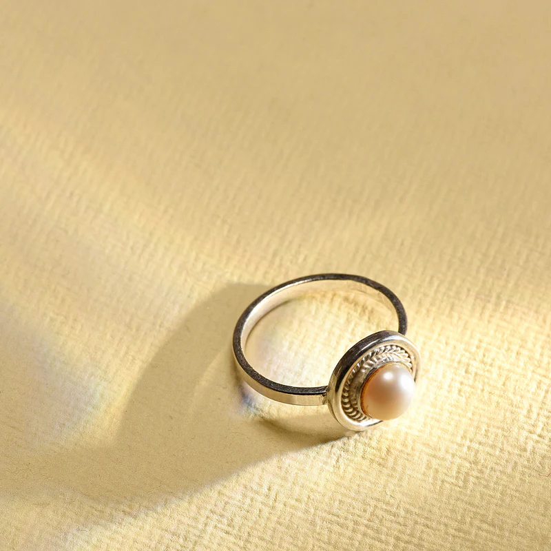 Big Silver Gemstone Ring - Image 3