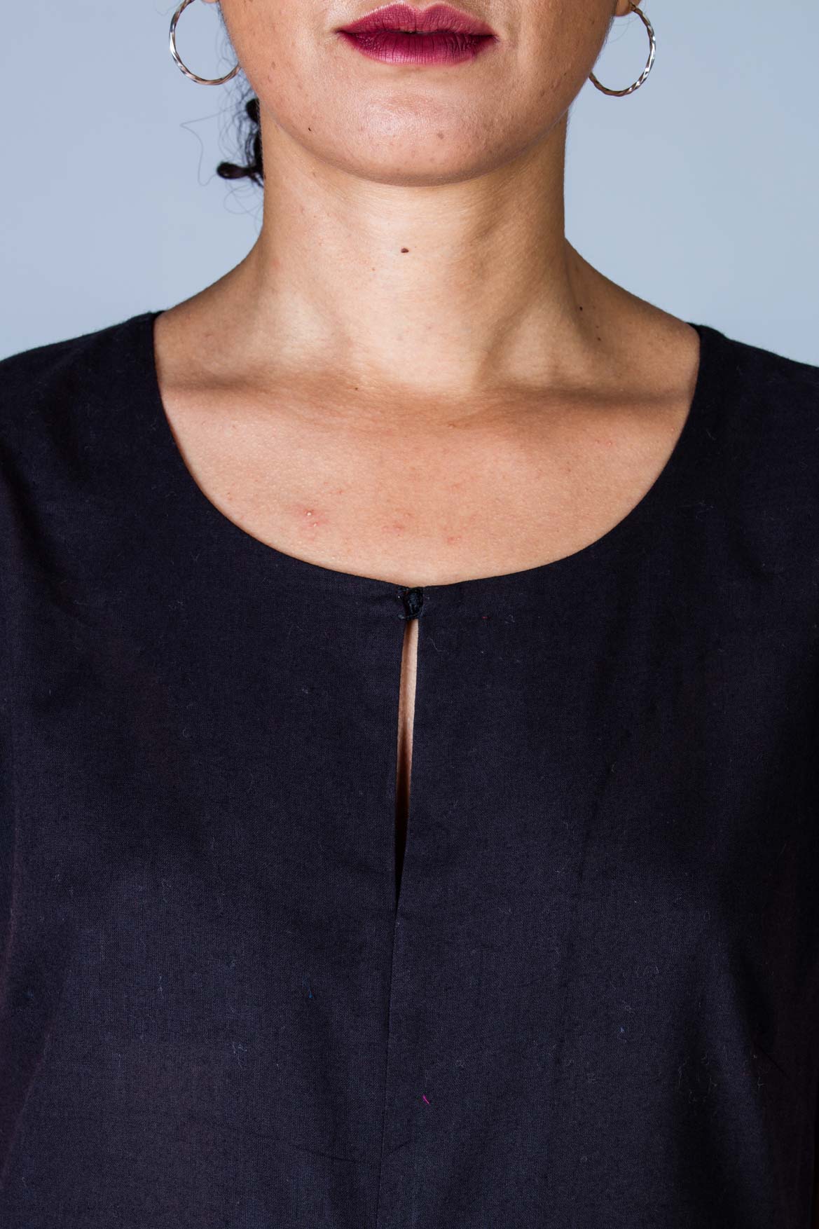 Black Organic Cotton Pocket Dress - Image 5