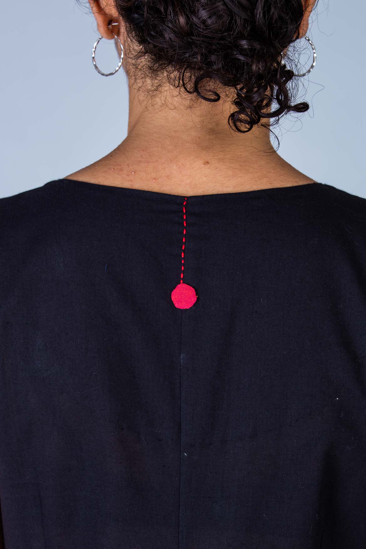 Black Organic Cotton Pocket Dress - Image 6