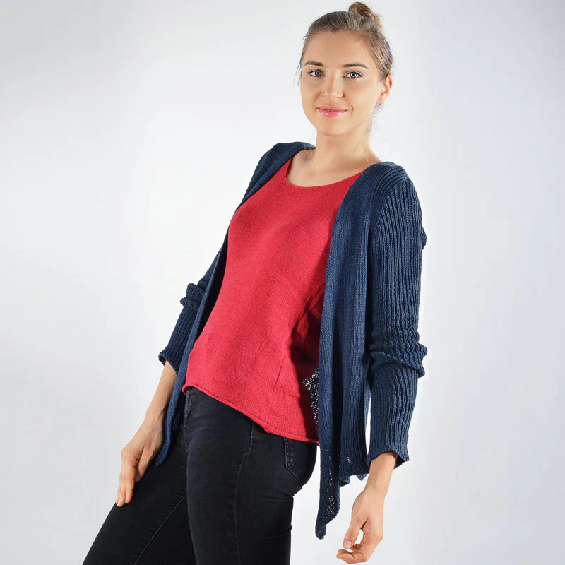 Bobby Organic Cotton Hand Knit Cardigan - Image 3