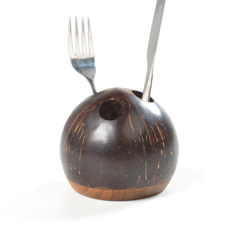 Coconutshell Spoon and Brush Holder - Image 2