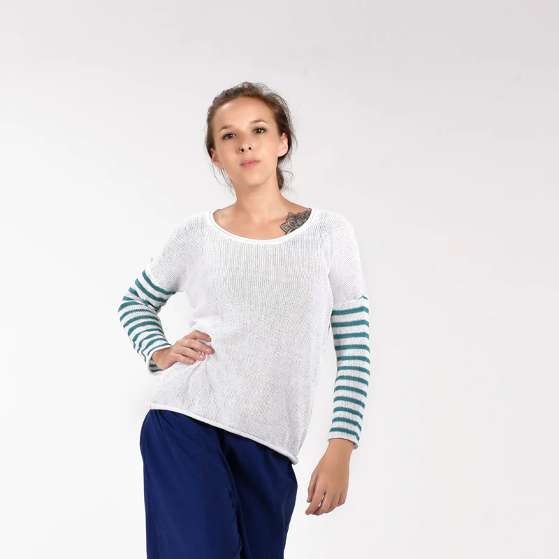 Flinder LS Full Sleeve Organic Cotton Hand Knit Top - Image 5