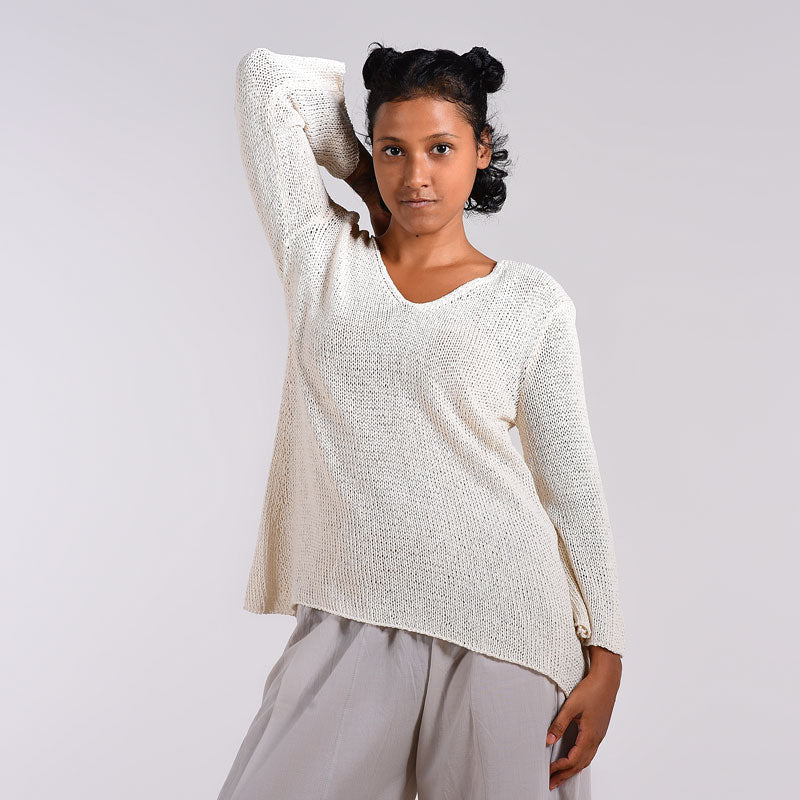 Flirty Organic Cotton Hand Knit Top - Image 6