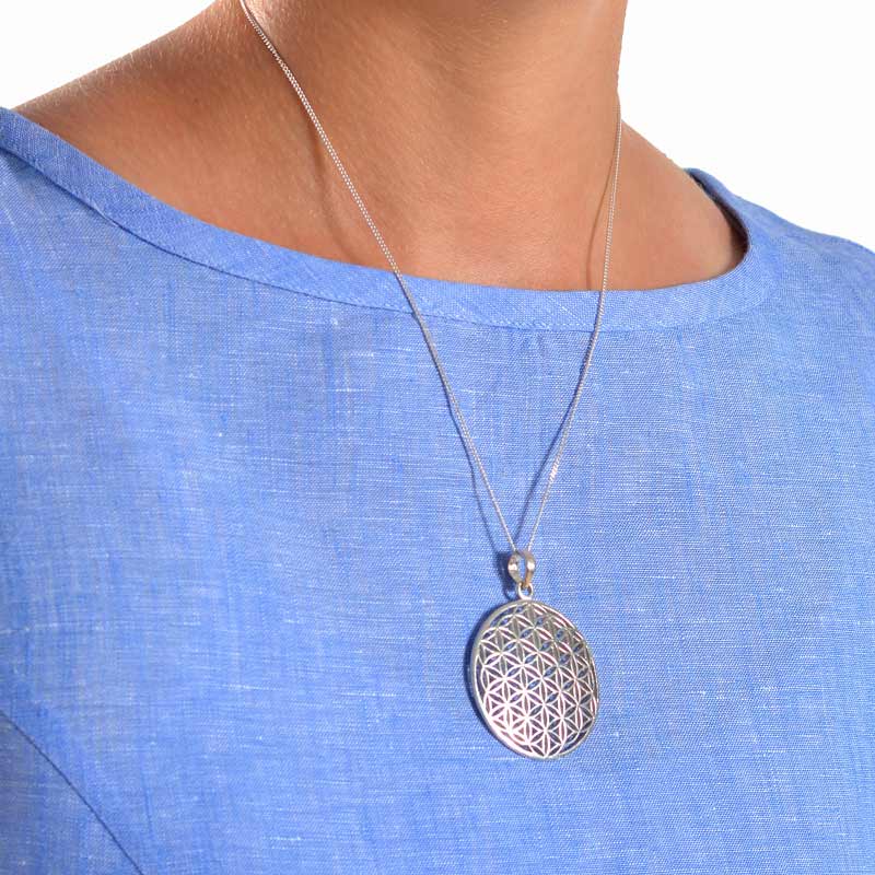 Flower of Life Silver Pendant - Image 2