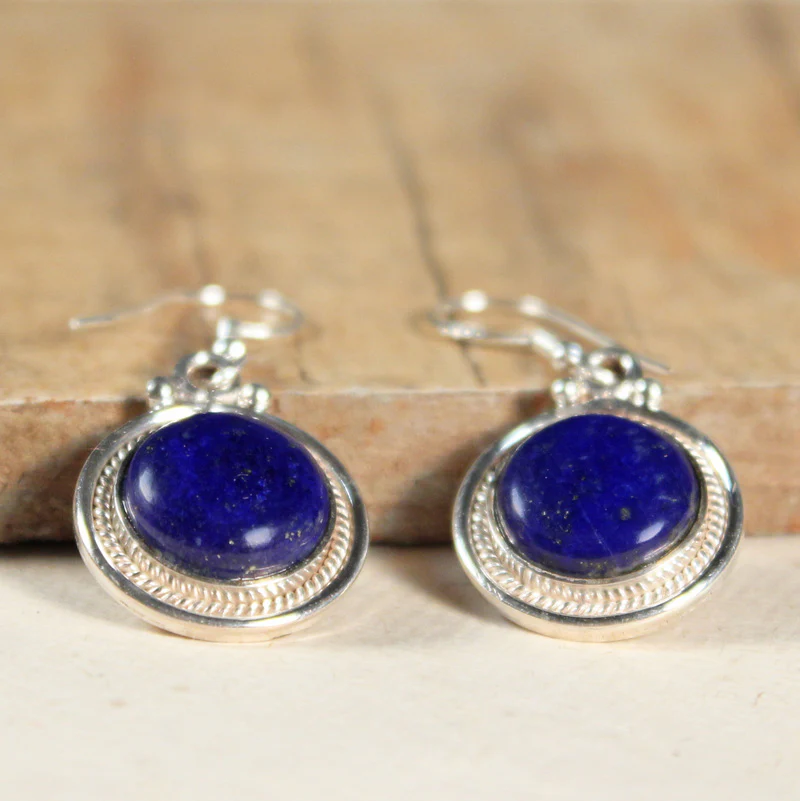 Gemstone Oval Earrings - Image 3