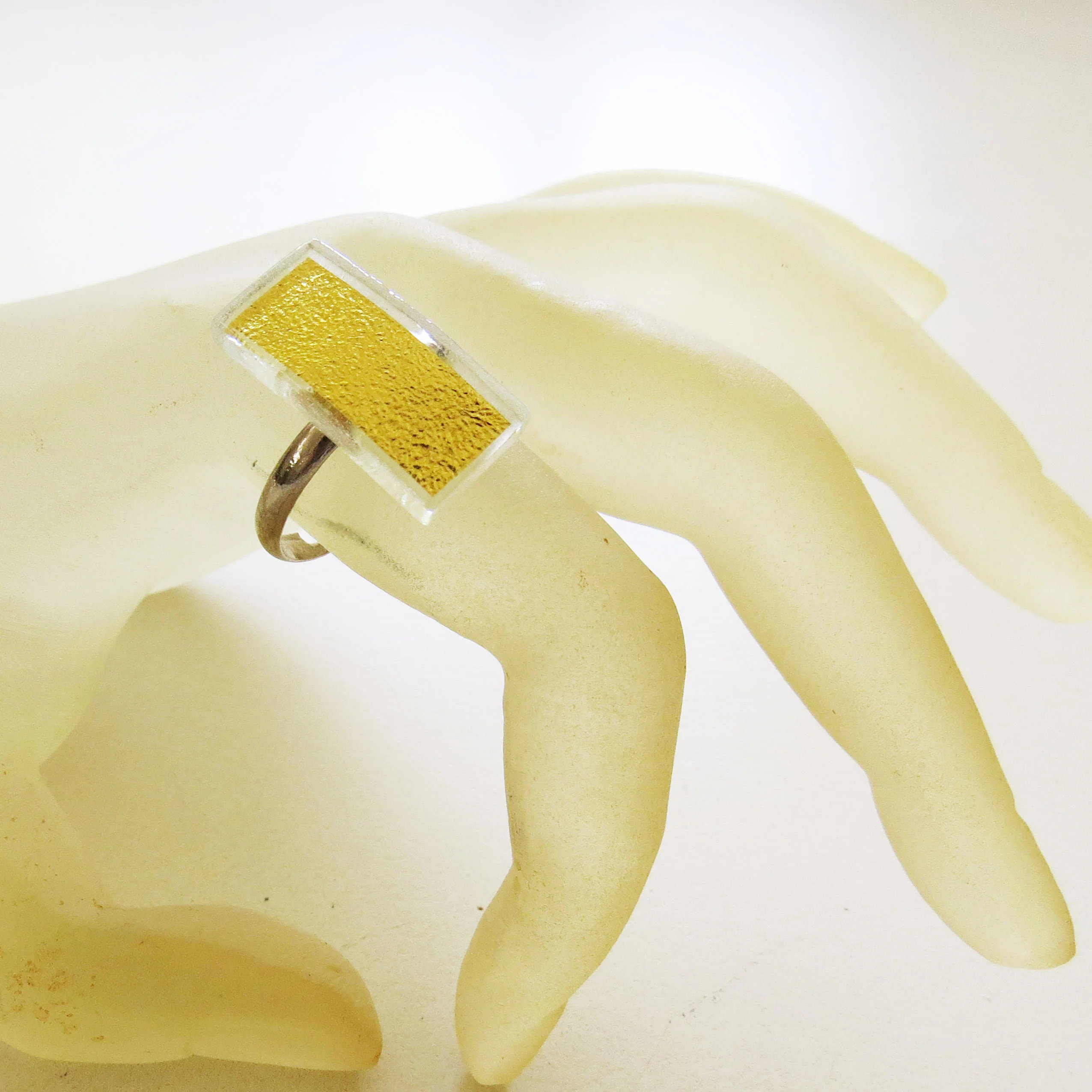 Rectangular Shaped Ring (Gold-in-Glass) - Image 3