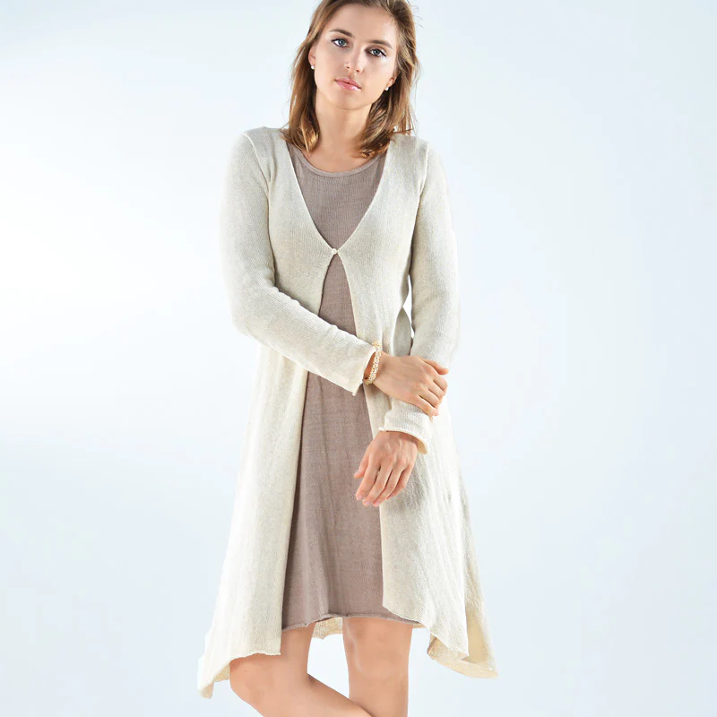 Jennifer Organic Cotton Hand Knit Cardigan - Image 3