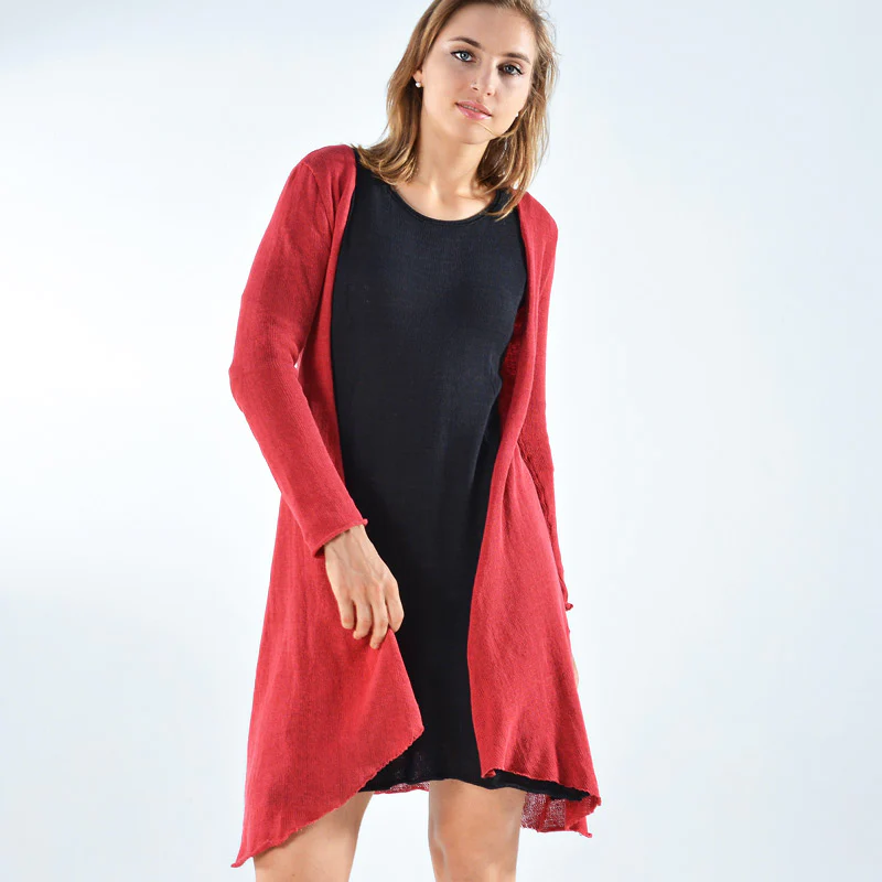 Jennifer Organic Cotton Hand Knit Cardigan - Image 5