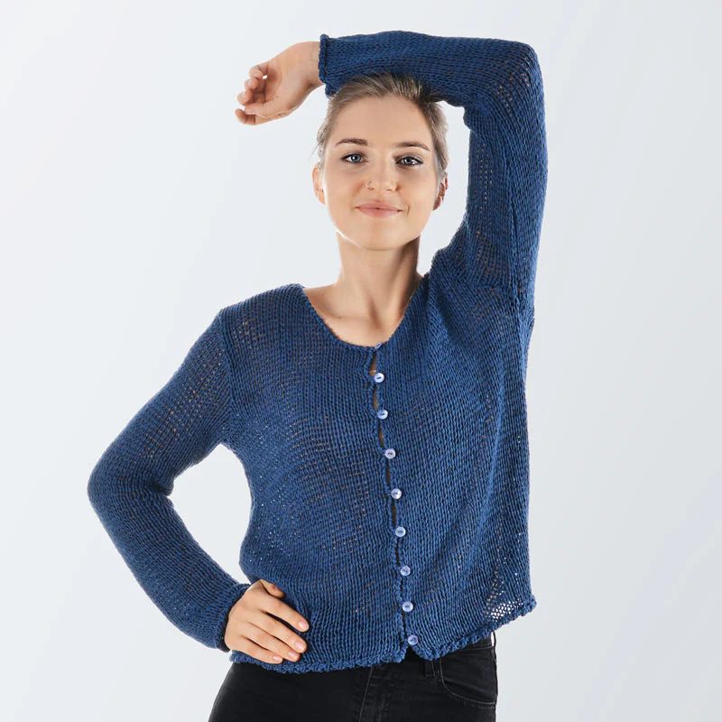 Luz Organic Cotton Hand Knit Jacket - Image 2