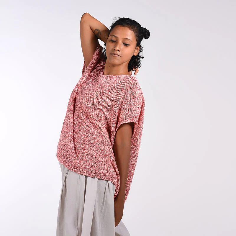 Meca Organic Cotton Hand Knit Poncho