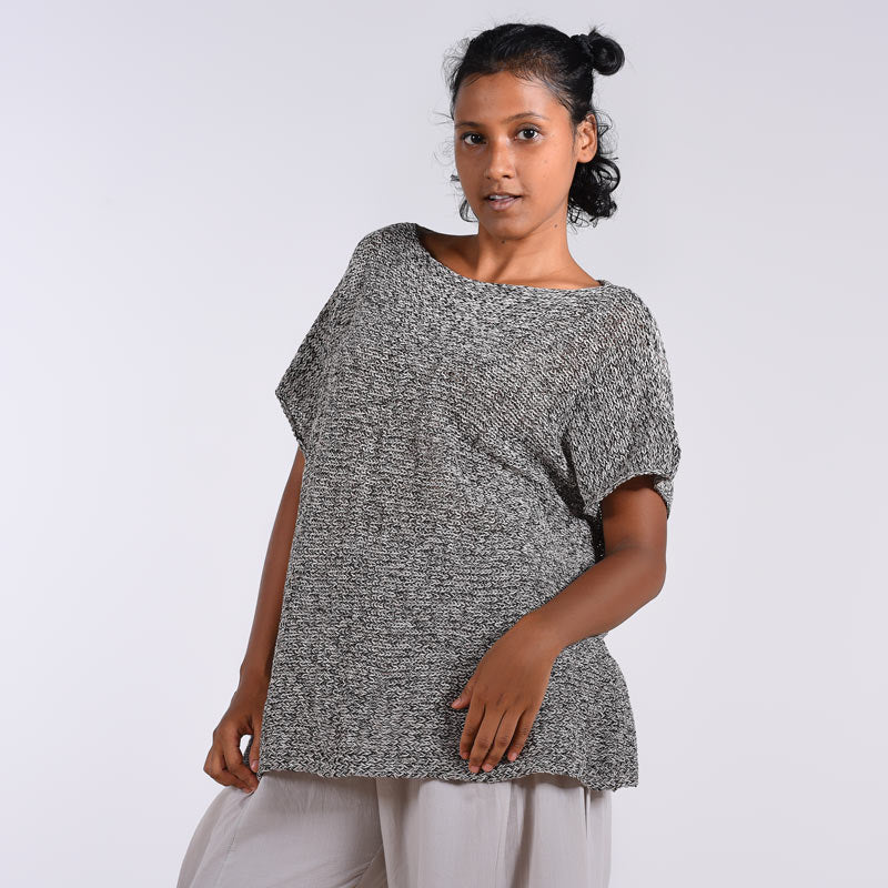 Meca Organic Cotton Hand Knit Poncho - Image 7