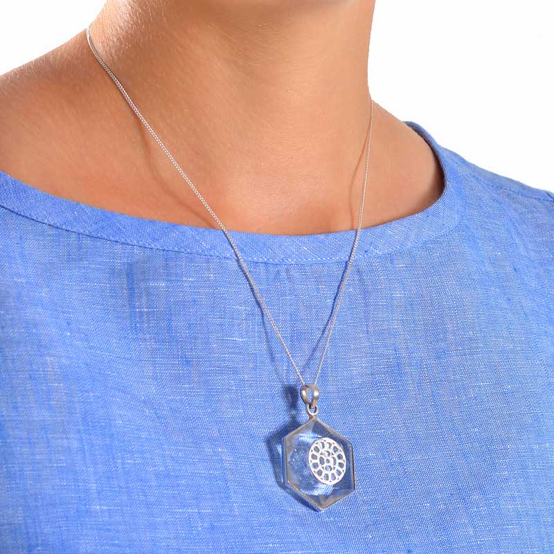 Crystal with Mother Symbol Pendant - Image 3