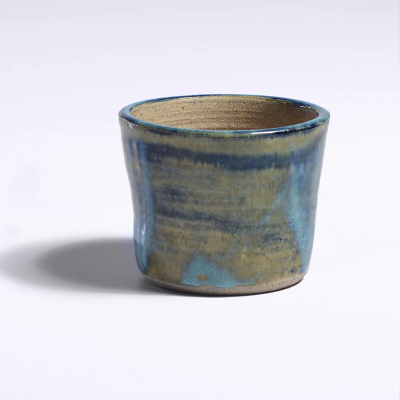 Planter with saucer - dark blue - Image 3