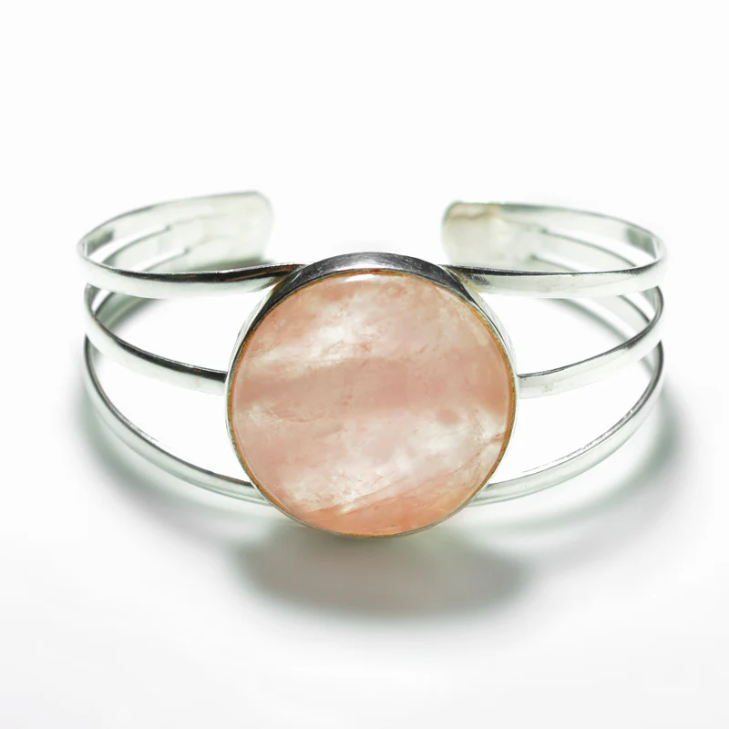 Rose Quartz Cuff Bracelet - Image 2