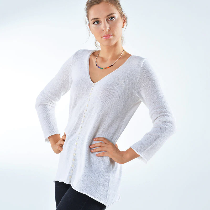 Sao Paulo Organic Cotton Hand Knit Top - Image 2