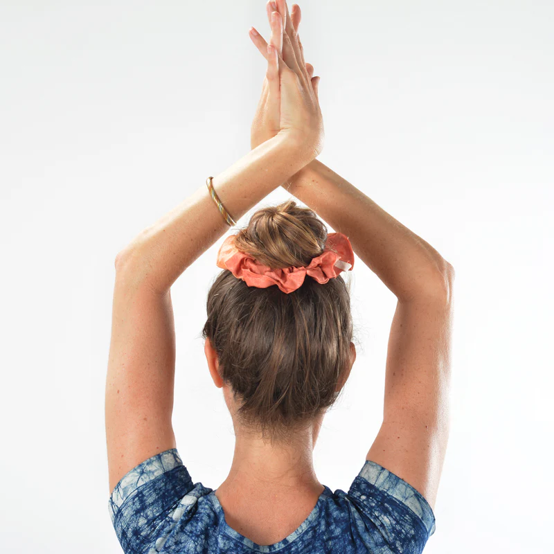 Scrunchie Hairband – Orange Silk - Image 8