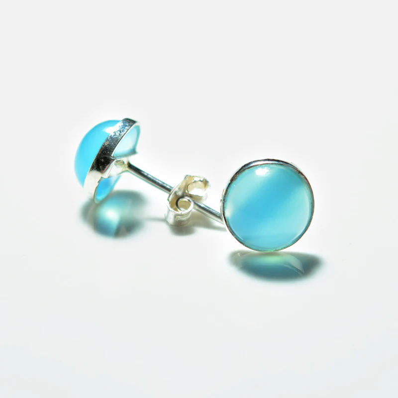 Small Silver Gemstone Stud