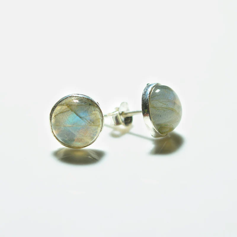 Small Silver Gemstone Stud - Image 10