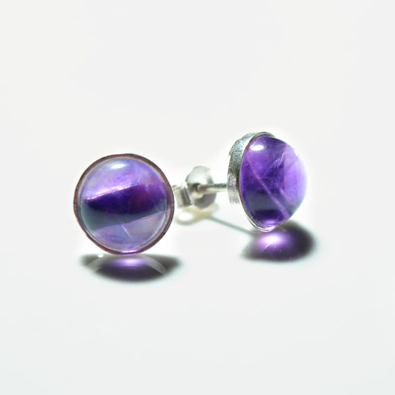 Small Silver Gemstone Stud - Image 2