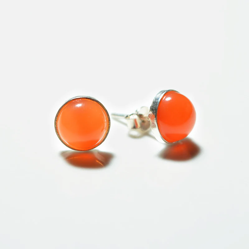 Small Silver Gemstone Stud - Image 4
