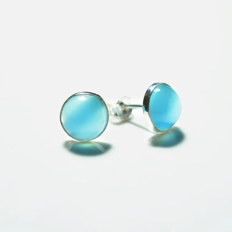 Small Silver Gemstone Stud - Image 5
