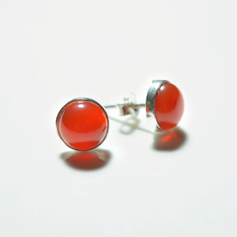 Small Silver Gemstone Stud - Image 7