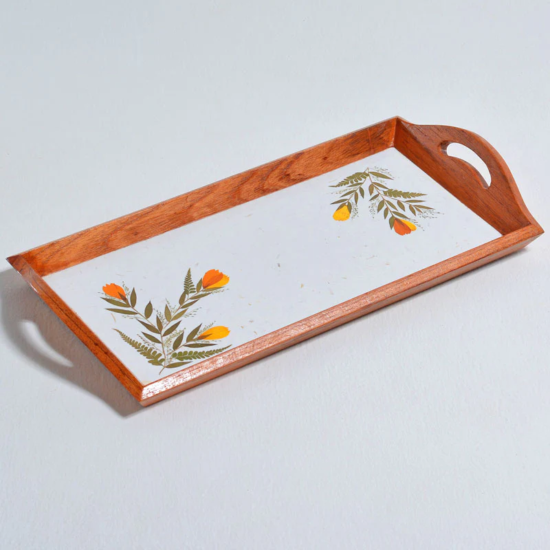 Tray with Handles - Cosmos Flower with Bamboo Grass - Image 6