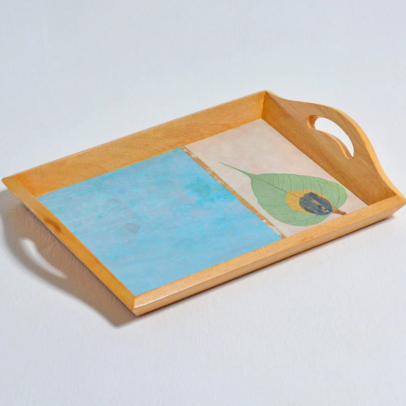 Tray with Handles - Peacock Feather - Image 7