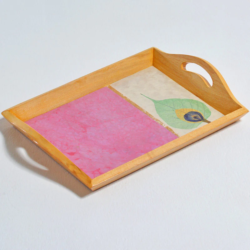 Tray with Handles - Peacock Feather - Image 9