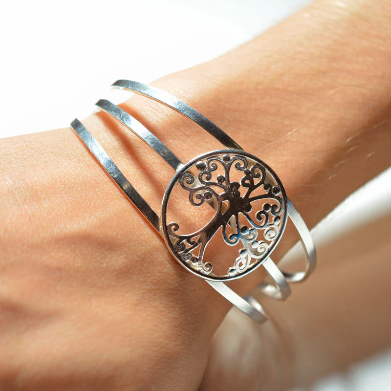 Triple Band Cuff Bracelet - Image 4