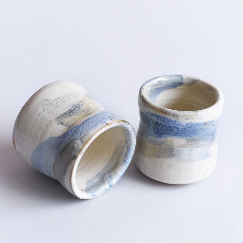 Tumbler L Cream blue