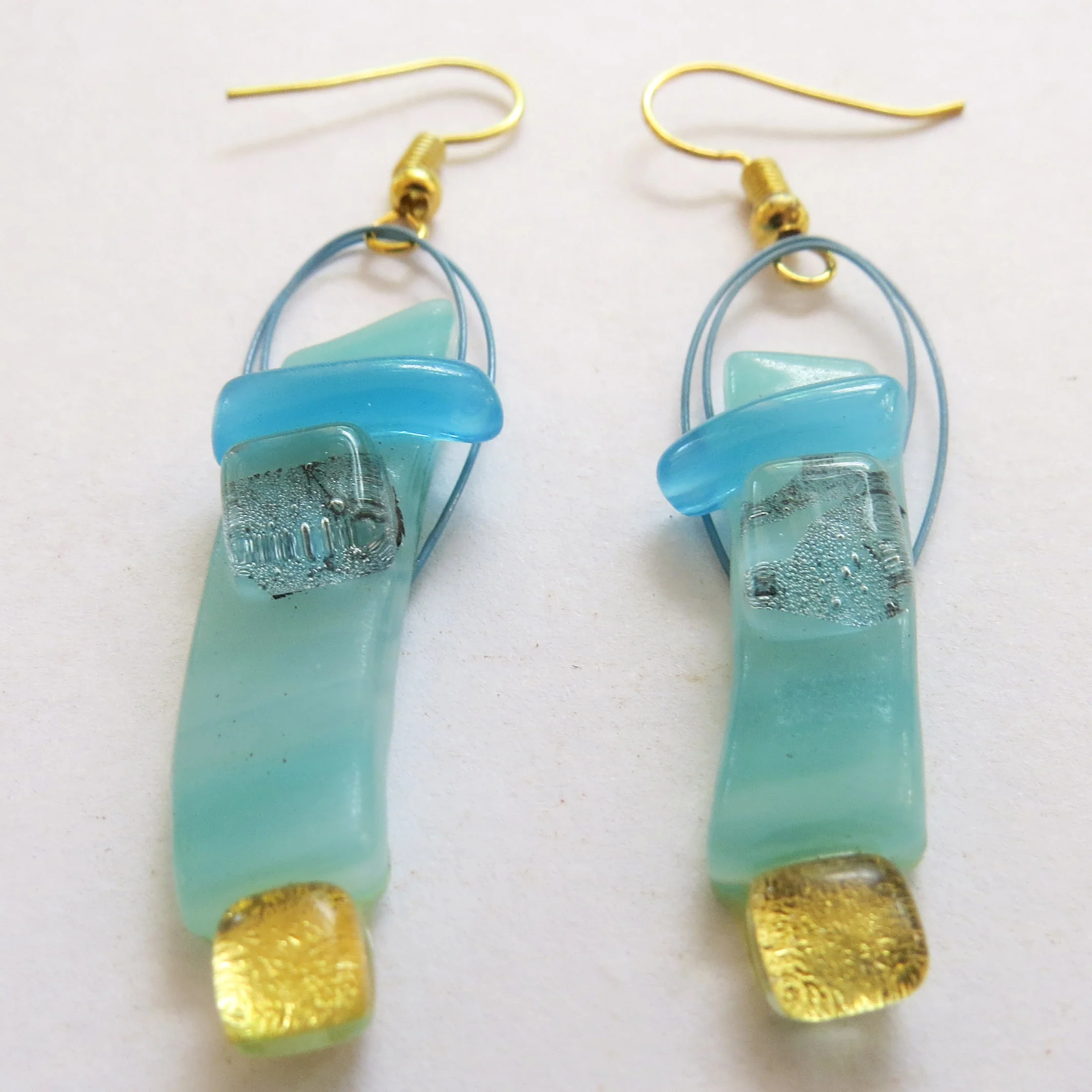 Turquoise Gold-in-Glass Set - Image 3