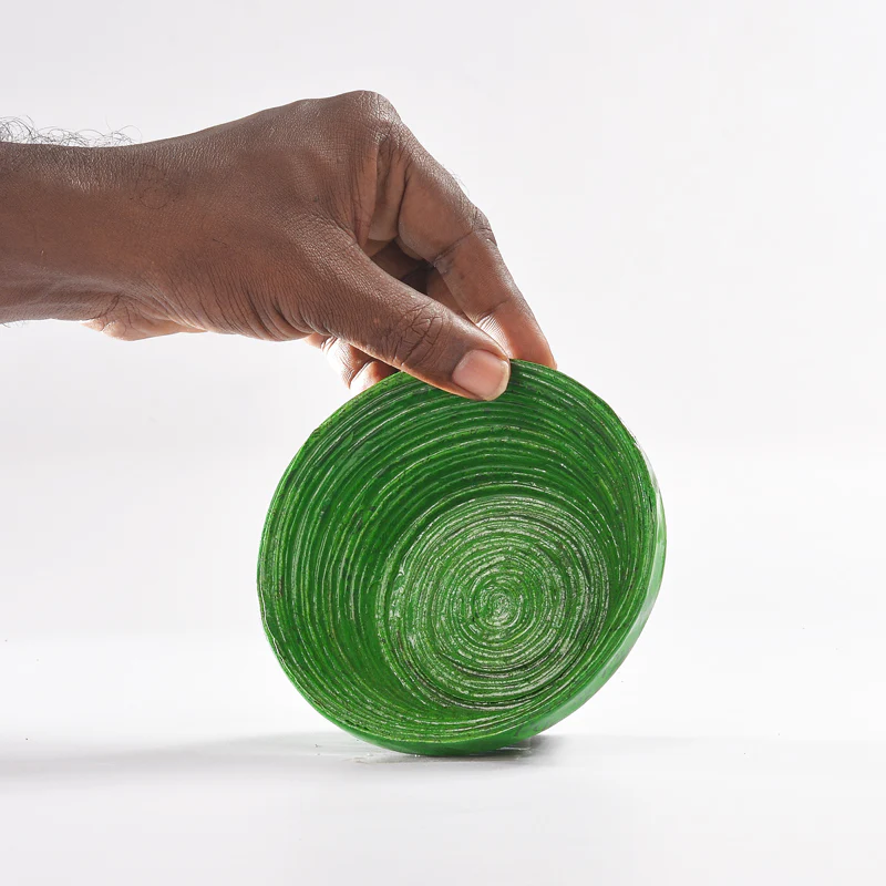 Upcycled Coiled Newspaper Bowl Round - Image 4