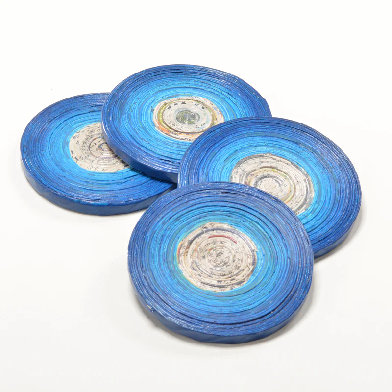 Upcycled Coiled Newspaper Tea coaster - Image 2