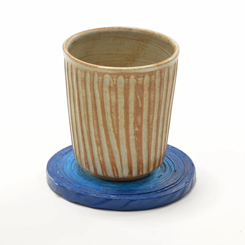 Upcycled Coiled Newspaper Tea coaster - Image 3