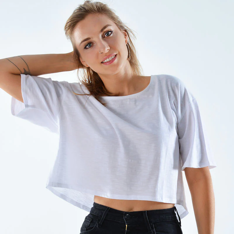 Verona Cropped Jersey Top - Image 3