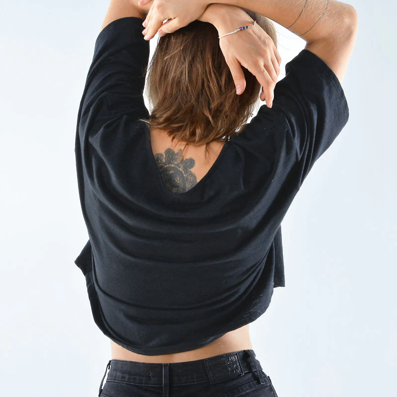 Verona Cropped Jersey Top - Image 5