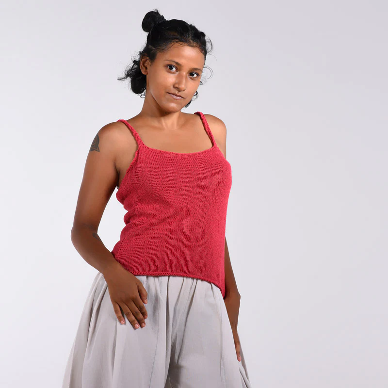 Waikiki Spaghetti Organic Cotton Hand Knit Top - Image 7